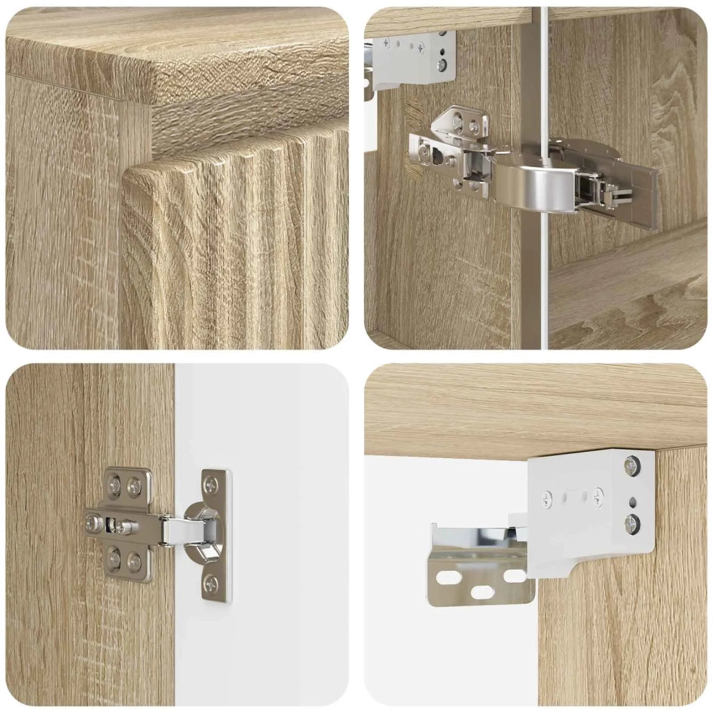 Set di mobili per il bagno 4 pz Rovere Sonoma 3407433