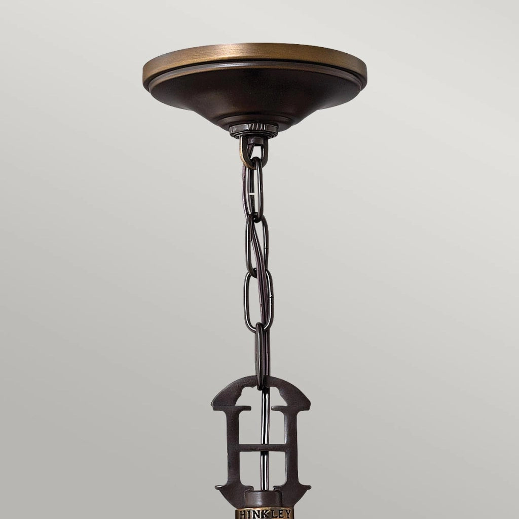 Lampadario Plymouth bronzo antico 3xE14 40W Hinkley