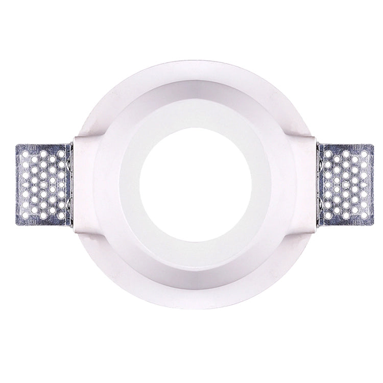 PORTAFARETTO GU10 TONDO IN GESSO BIANCO DA INCASSO - DESIGN ELEGANTE E FACILMENTE VERNICIABILE