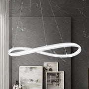 Trade Shop - Lampadario Led Moderno A Fiocco 100w Lampada A Sospensione Luce 6500k 70cm Bianco 33382 -