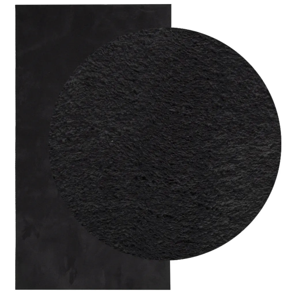 Tappeto del soggiorno | Tappeto a Pelo Corto HUARTE Morbido e Lavabile Nero 80x150 cm