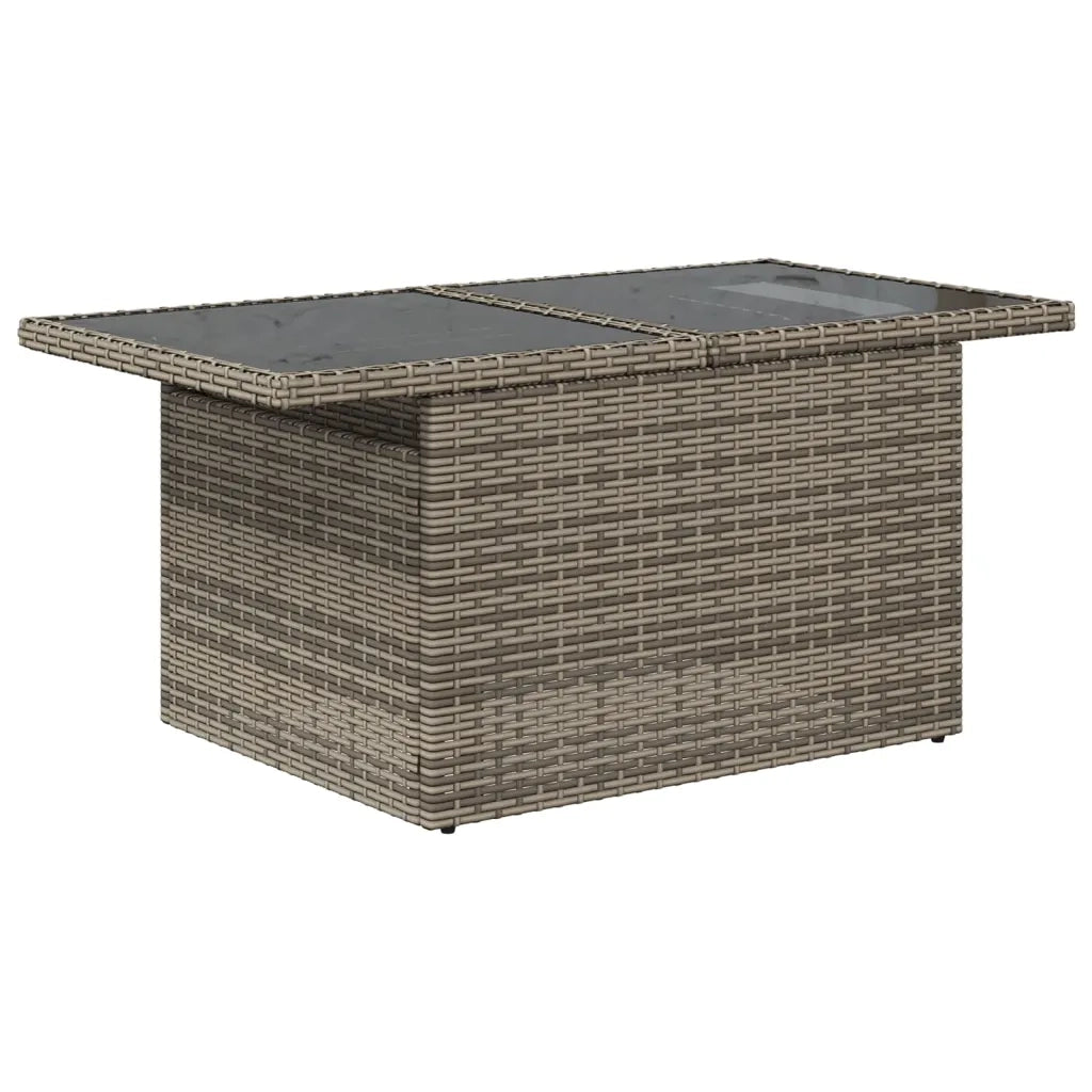Set Divano da Giardino 9 pz con Cuscini Grigio in Polyrattan