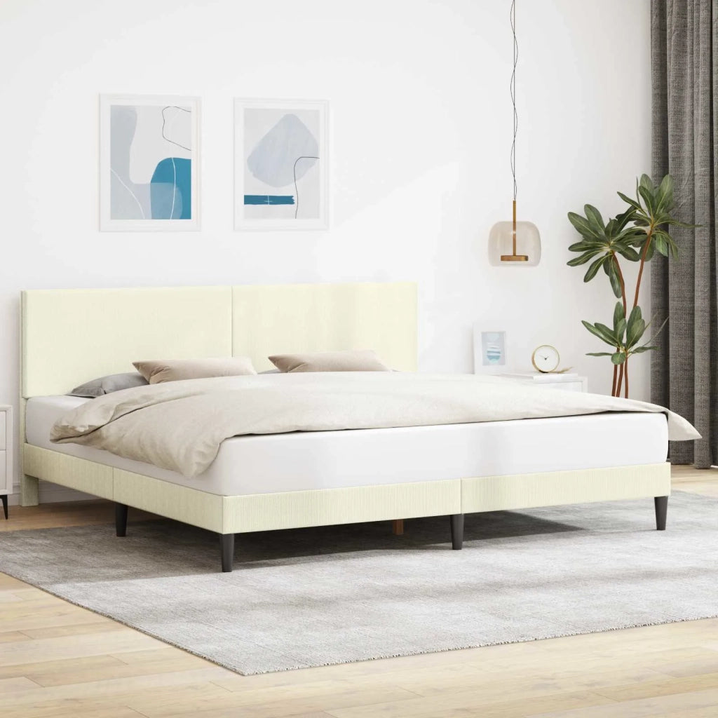 Struttura del letto Crema 180 x 200 cm Tessuto in Cords 42027742