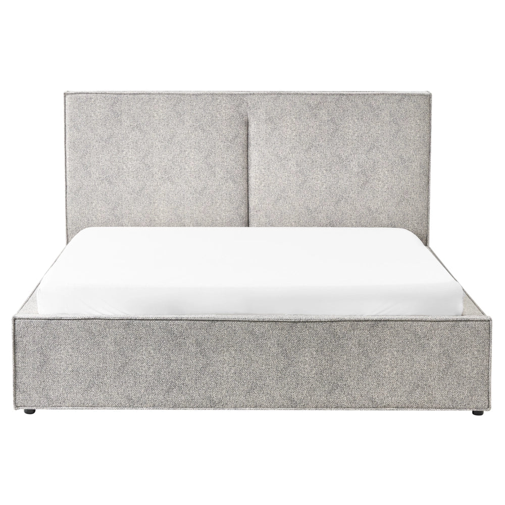Letto matrimoniale Contenitore Camera da letto moderna tessuto vellutato Bianco/Nero 160 x 200 cm Telaio a doghe Camera da letto moderna contemporanea