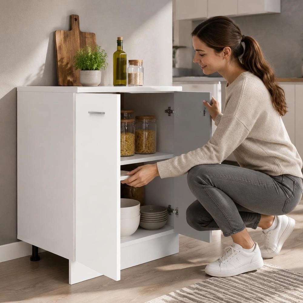 Base Cabinet Lyon White 60x46x81.5 Cm Wood-based Material