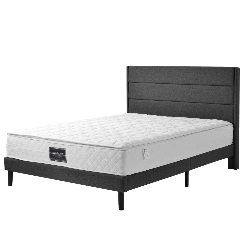 OKWISH Materasso a Molle Insacchettate 160×200 cm, Materasso Matrimoniale 7 Zone, H3, 25 cm, senza Materasso, in Poliestere, Bianco