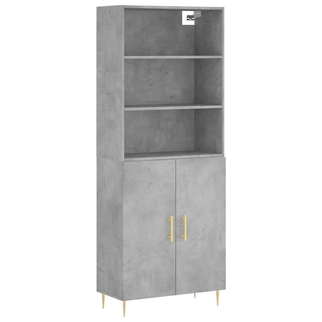 Buffet credenza cassettiera mobiletto mobile contenitore organizer cucina soggiorno salotto alto 69,5 x 34 x 180 cm legno ingegnerizzato grigio 02_0034664