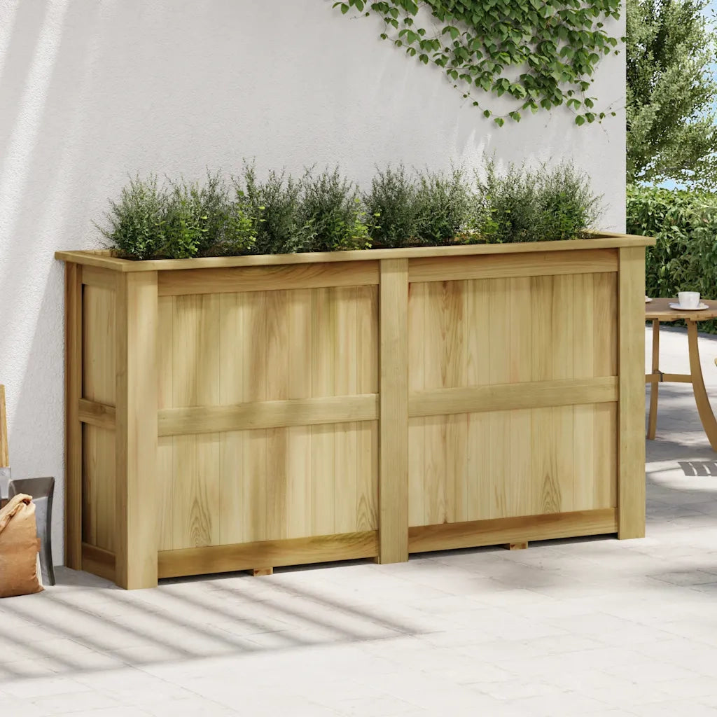 Fioriera Rialzata 196x50x100 cm in Legno di Pino Impregnato 49099