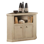 Porta tv 2 in legno shabby ad angolo avorio patinato 70x70x75 - Mobili 2G