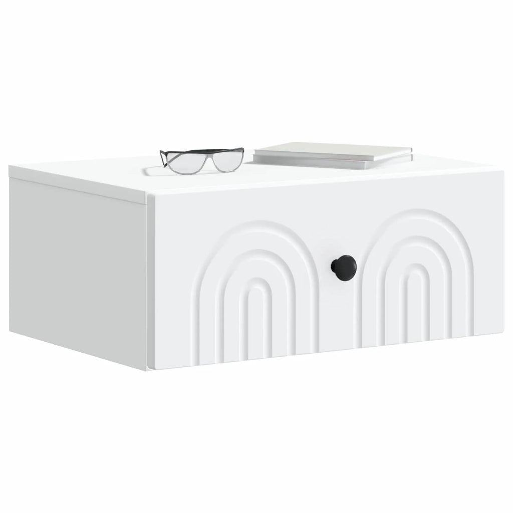 Mobiletto da notte a muro 2 pcs Bianco 49 x 34,5 x 20 cm 898106