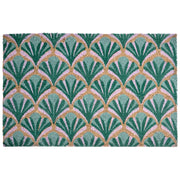 Zerbino in fibra di cocco verde con fondo antiscivolo 40 x 60 cm Zerbino decorativo antiscivolo di benvenuto