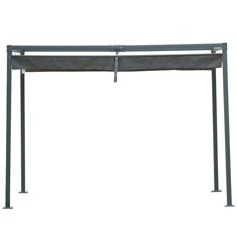 GAZEBO PERGOLA CON TELO SCORREVOLE PER ESTERNI 298 X 213 X 222 CM