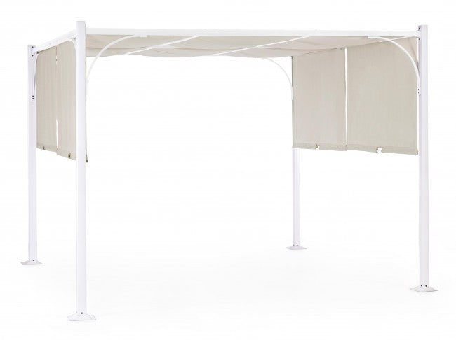 Pergola da Giardino 3x3xh2,25m Slide Bianco/Tortora