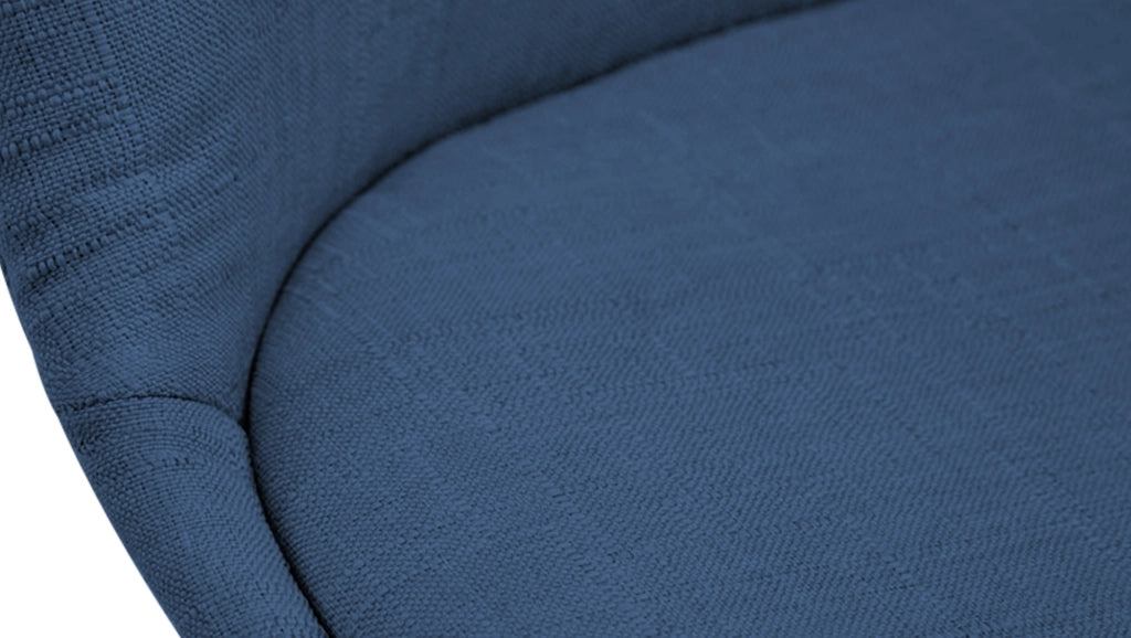 Sedia Borneo Tessuto V2 blu,noce