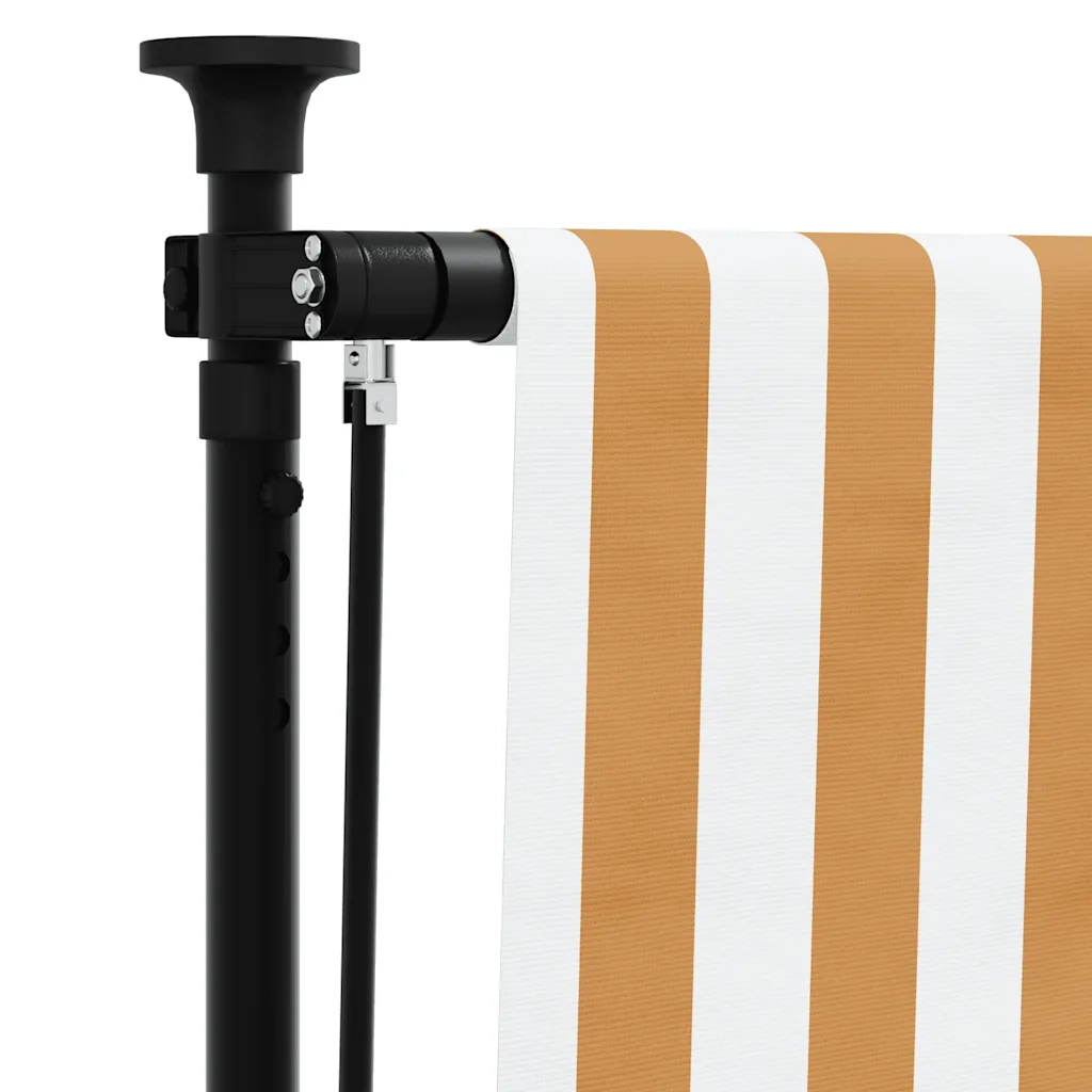 Tenda a Rullo Esterno Arancio Bianca 150x270 cm Tessuto Acciaio 368770