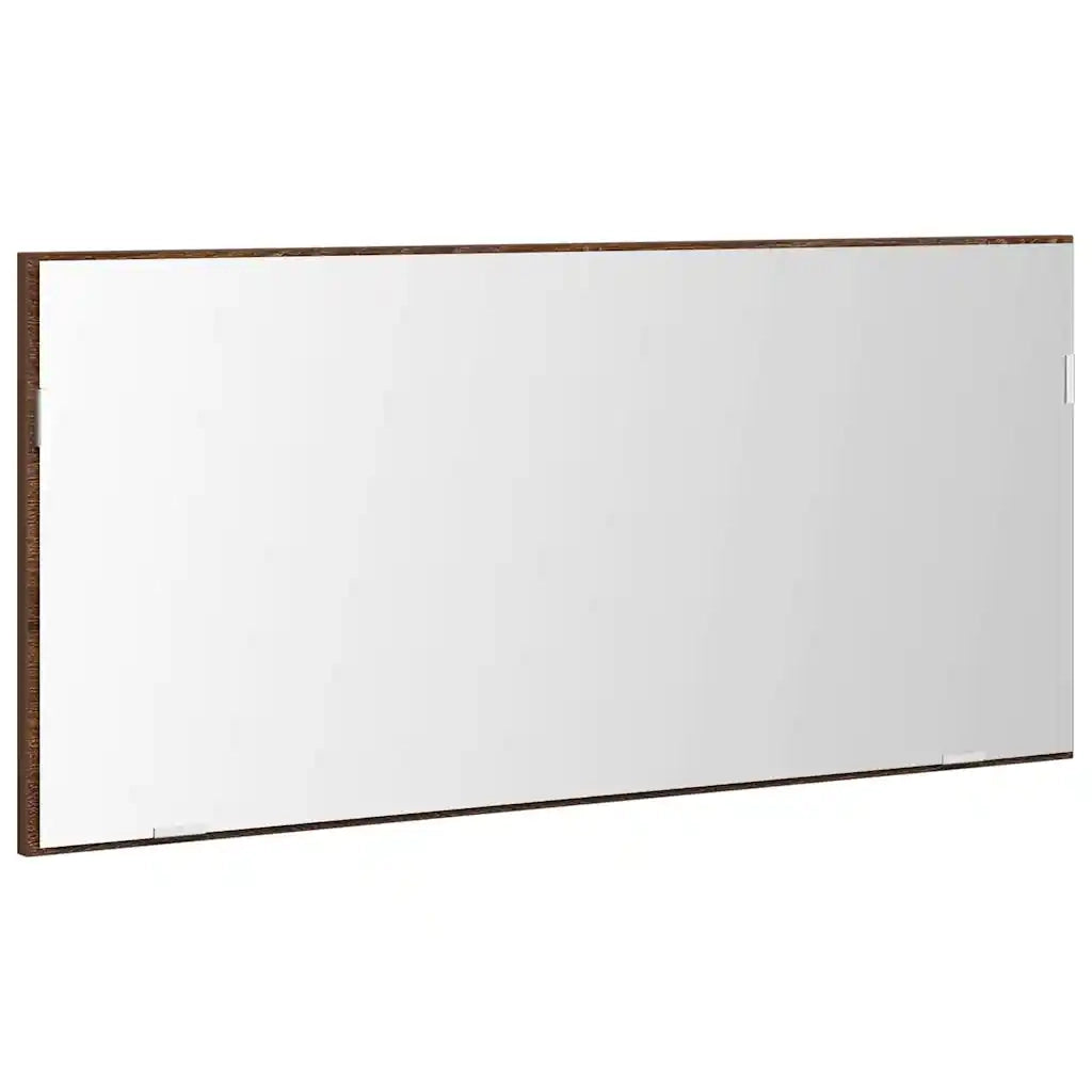 Specchio-Specchio Decorativo Rovere marrone 80 x 37 cm Vetro e Legno Ingegnerizzato