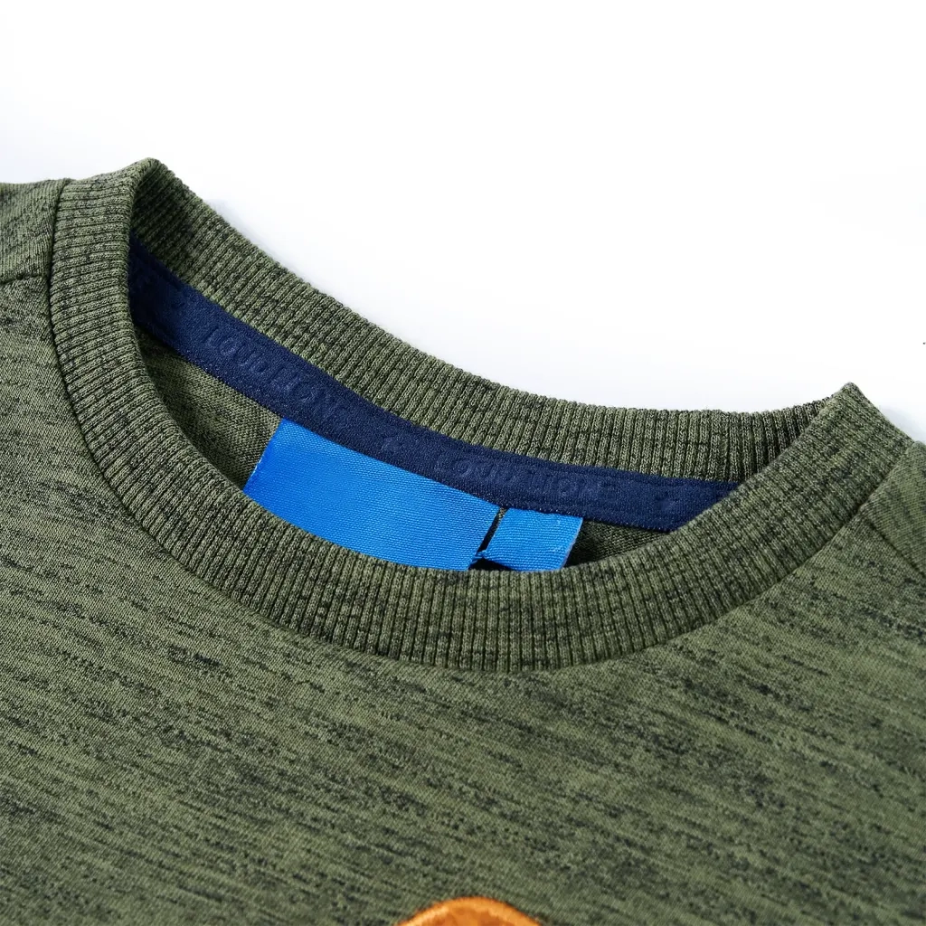 Maglietta per Bambini Maniche Lunghe Cachi MÃ©lange 140