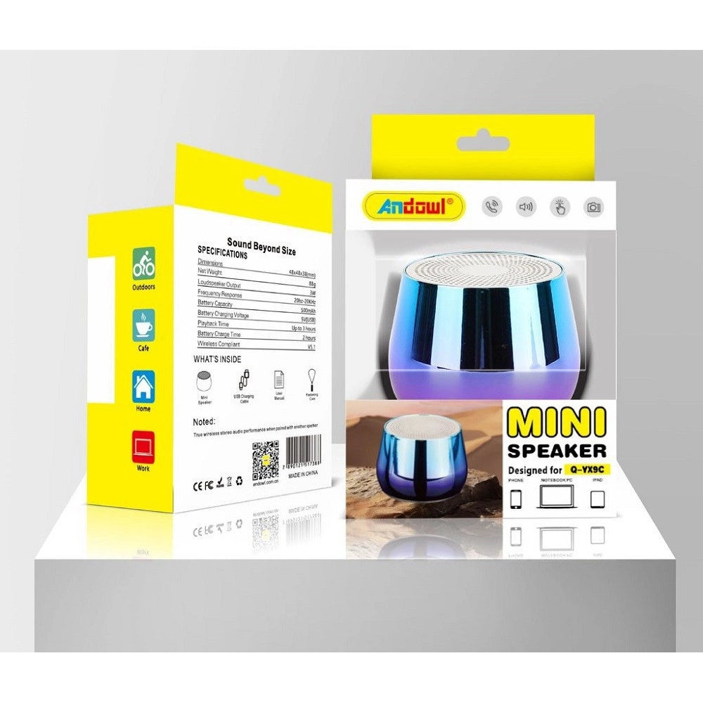 Trade Shop - Mini Speaker Wireless Q-yx9c Altoparlante Bluetooth 5.0 Portatile Senza Fili 3w -