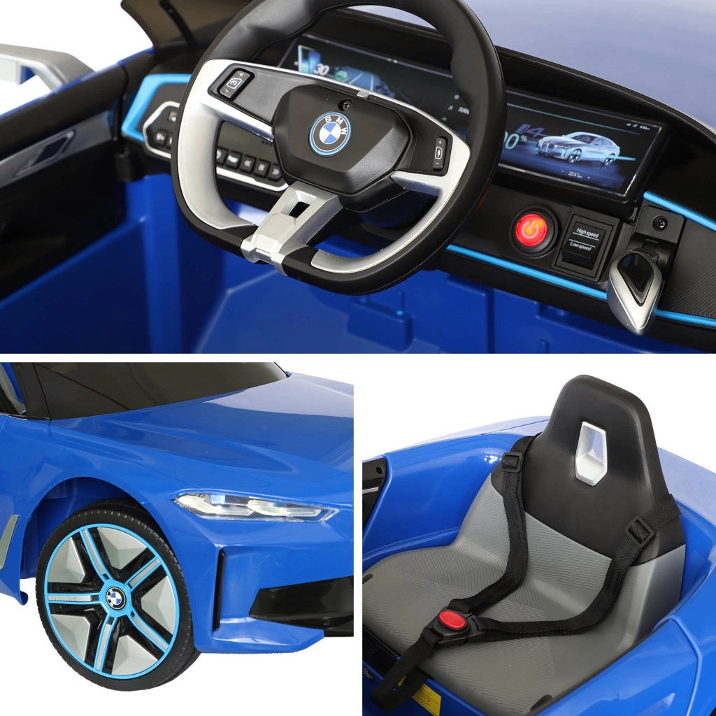 12v auto elettrica per bambini, 1 posto, blu
