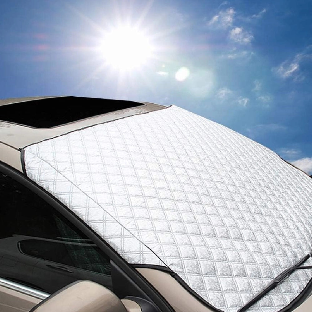 Protezione Termica Parabrezza e Specchietti Auto 145x100cm Anti Gelo Anti UV con Custodia