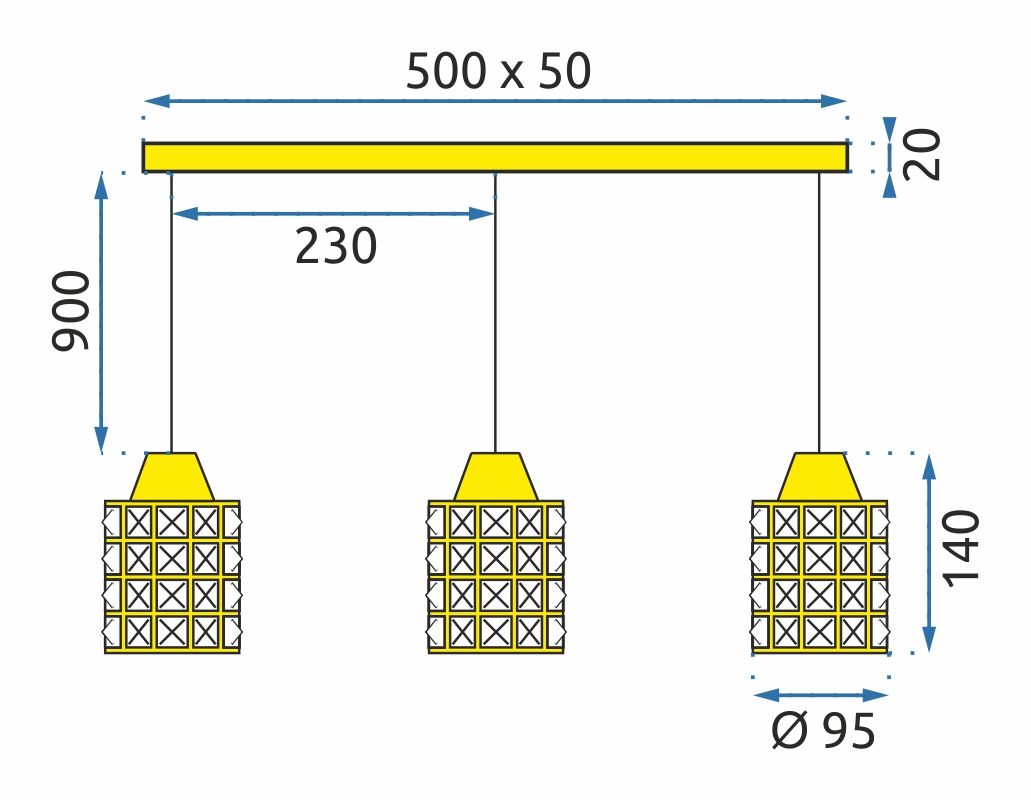 Lampada APP725-3CP Gold