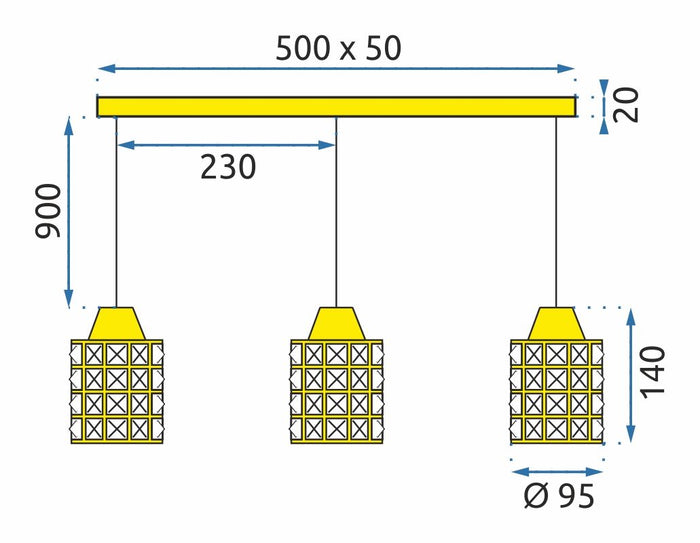 Lampada APP725-3CP Gold