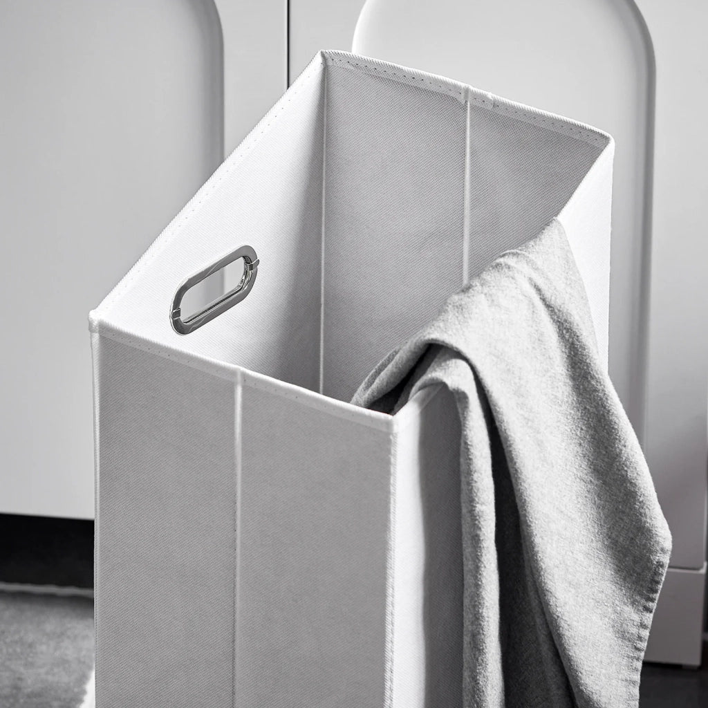 Mobile portabiancheria da Bagno Mobiletto bagno Bianco 30x30x97cm BZR161-W