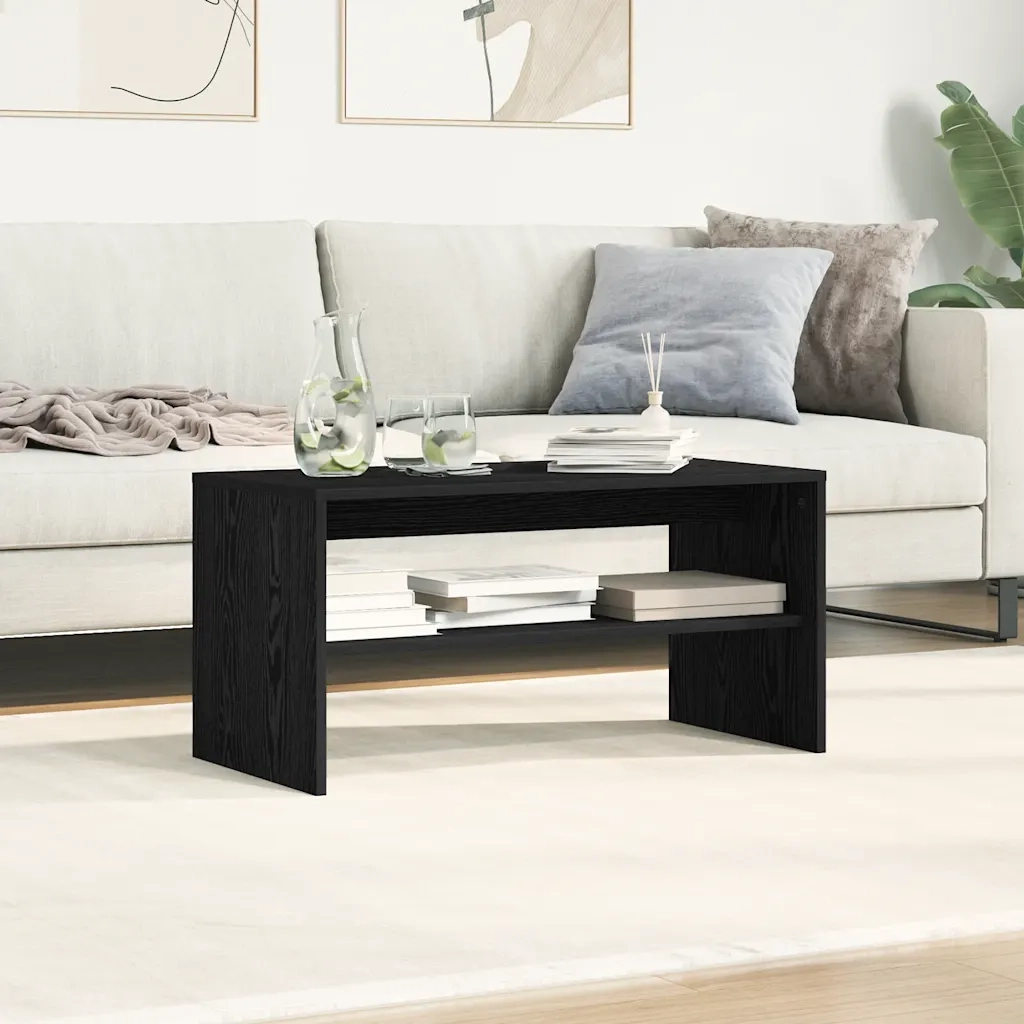 Mobile Porta TV Rovere Nero 80x40x40 cm in Legno Multistrato 859110
