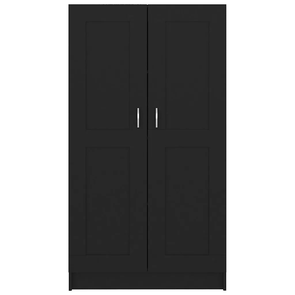 Libreria Nera 82,5x30,5x150 cm in Legno Multistrato 802724