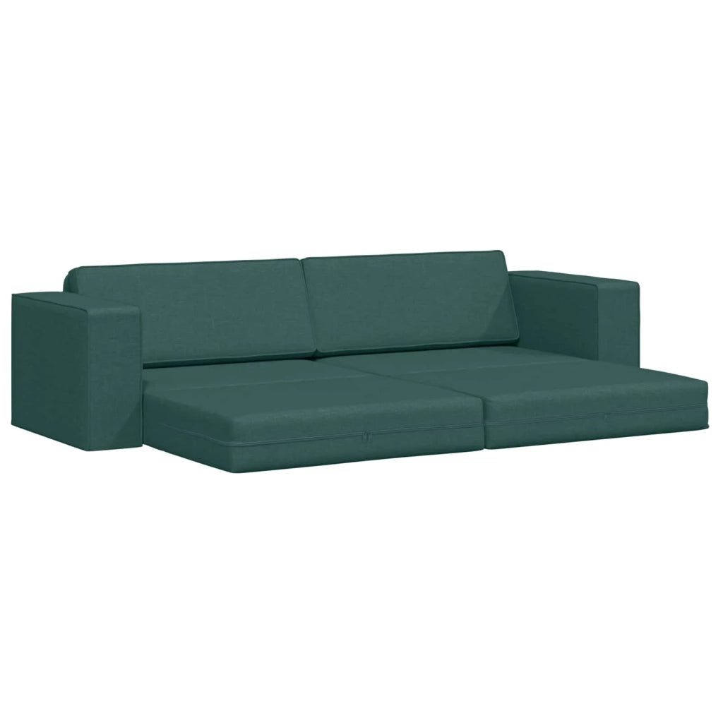 Divano letto | Sof¨¤ letto | Letto singolo Verde Scuro 245 x 78 x 77 cm Tessuto