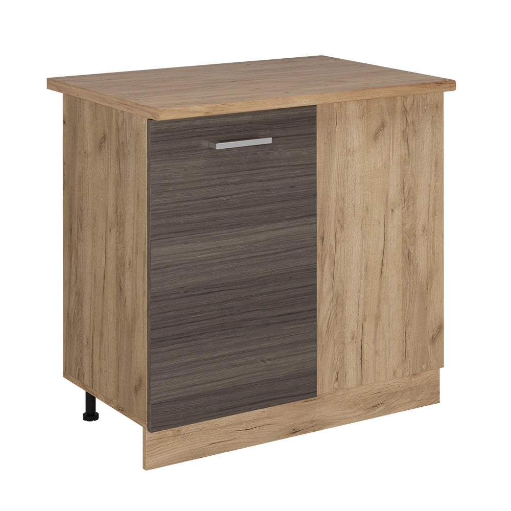 Mobile ad angolo cucina R-Line Grigio nobile/Rovere dorato 86 cm, PL Rovere Vicco