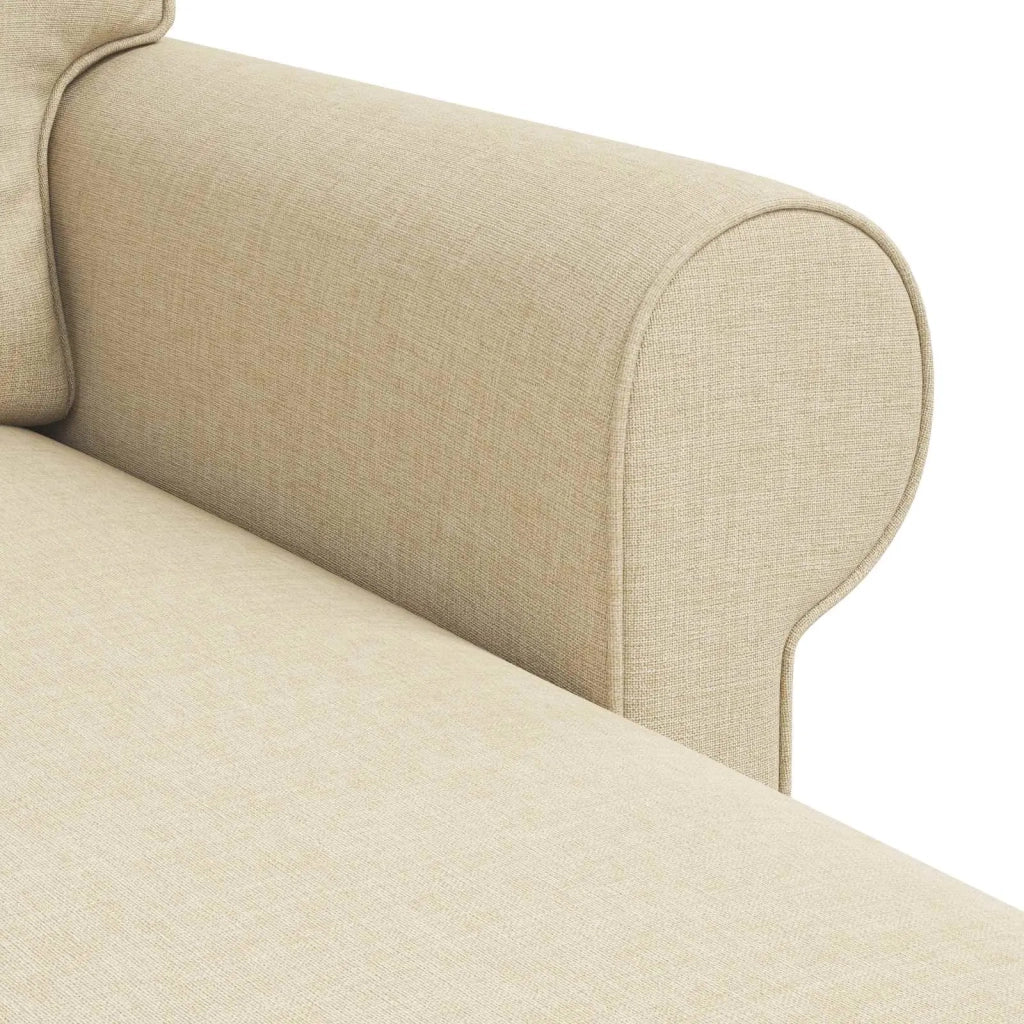 Divano Crema 215 x 138 x 80 cm Tessuto