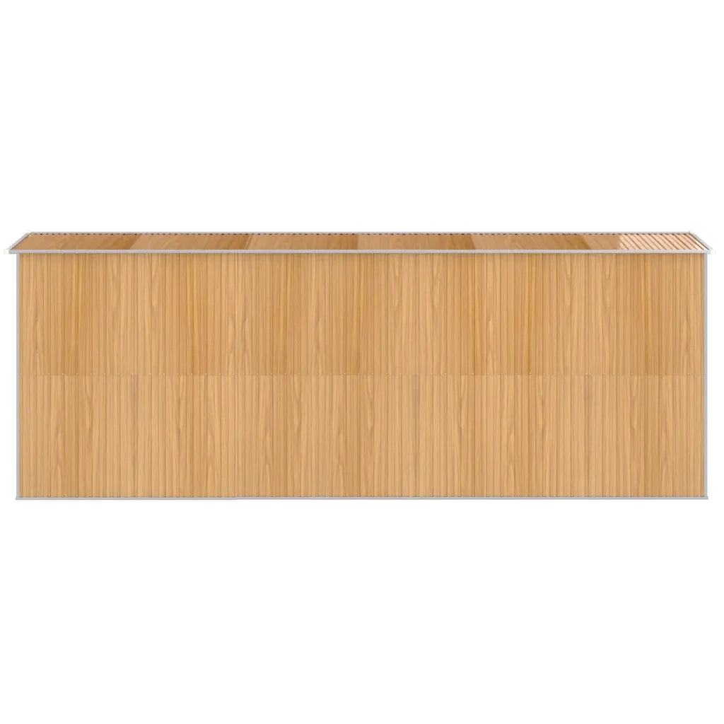 Capanno Giardino Marrone Chiaro 192x523x223 cm Acciaio Zincato cod mxl 65841