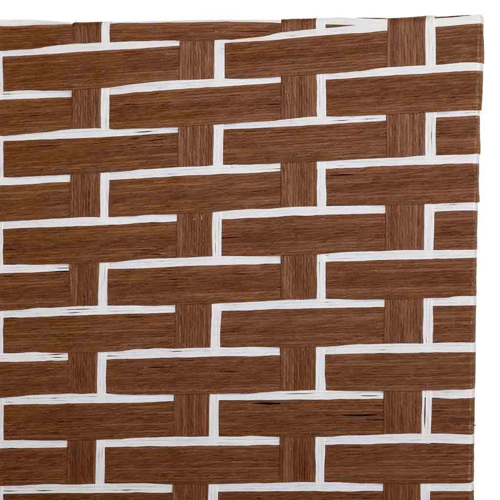 Biombo de papel trenzado 4 hojas 50(x4)x3x180h cm