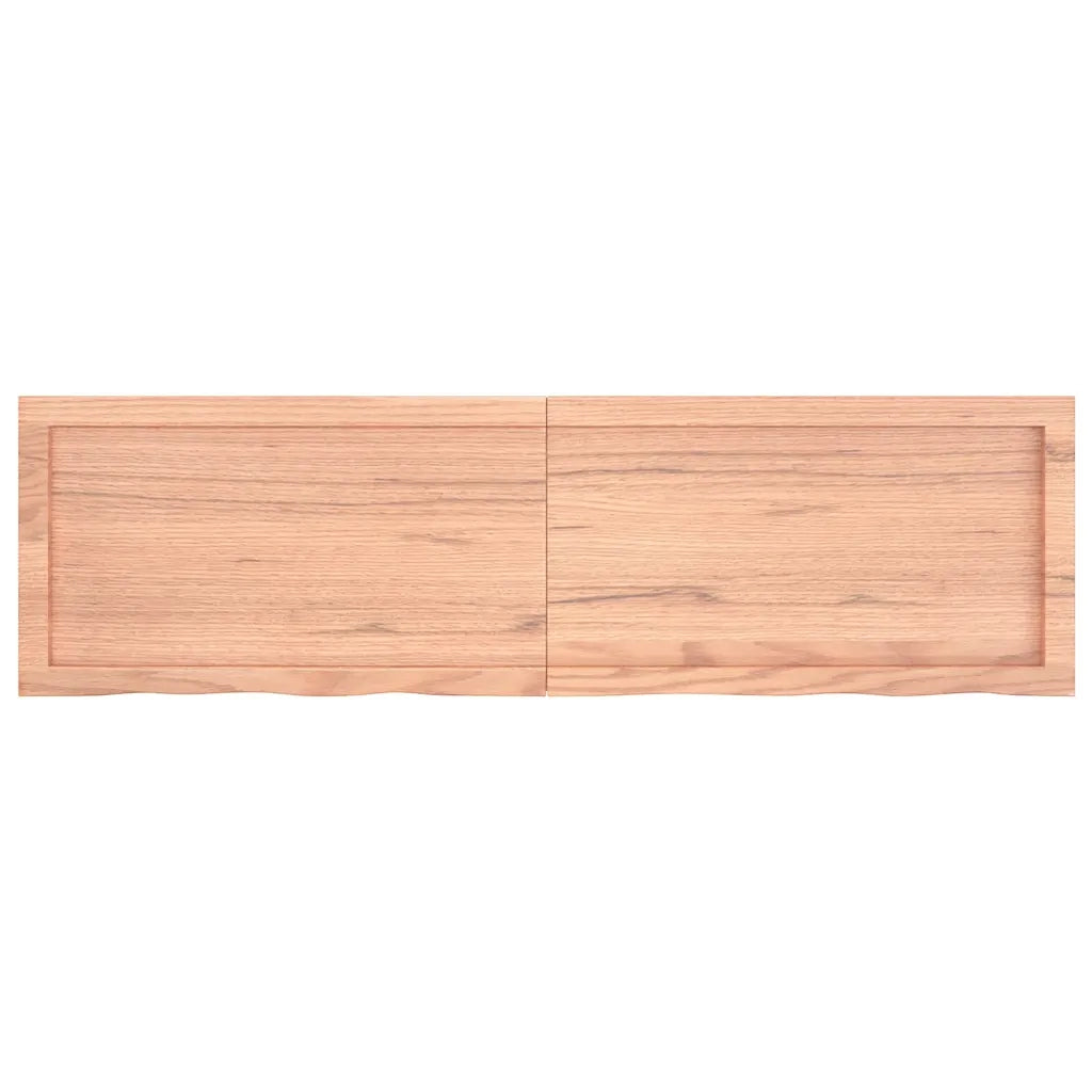 Piano Bagno Marrone 140x40x(2-4) cm Legno Massello Trattato 3156147