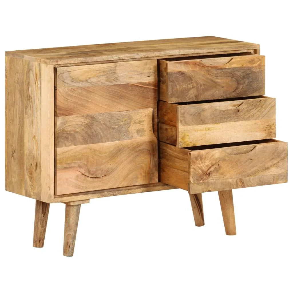 Buffet credenza mobiletto consolle mobile contenitore legno massello di mango 90 cm 4402095