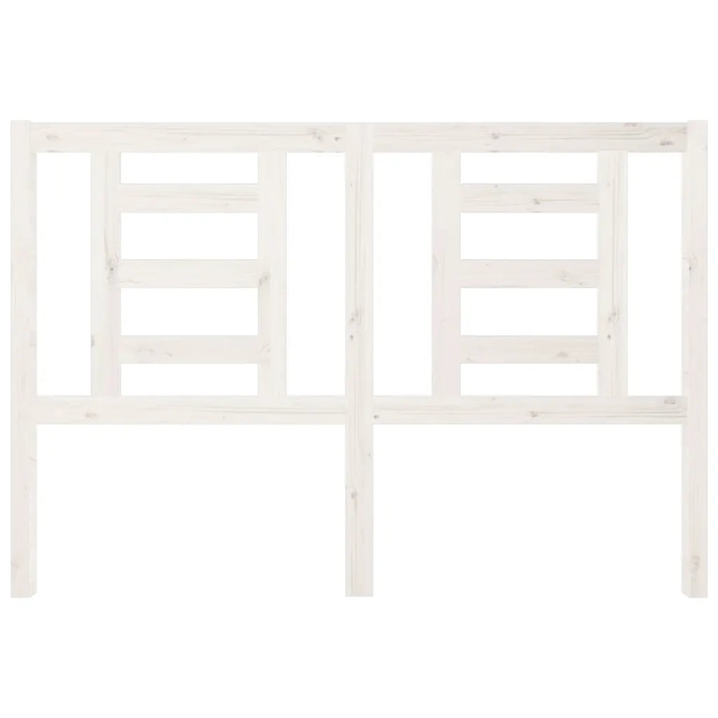 Testiera | Testata per Letto Bianca 146x4x100cm in Legno Massello di Pino