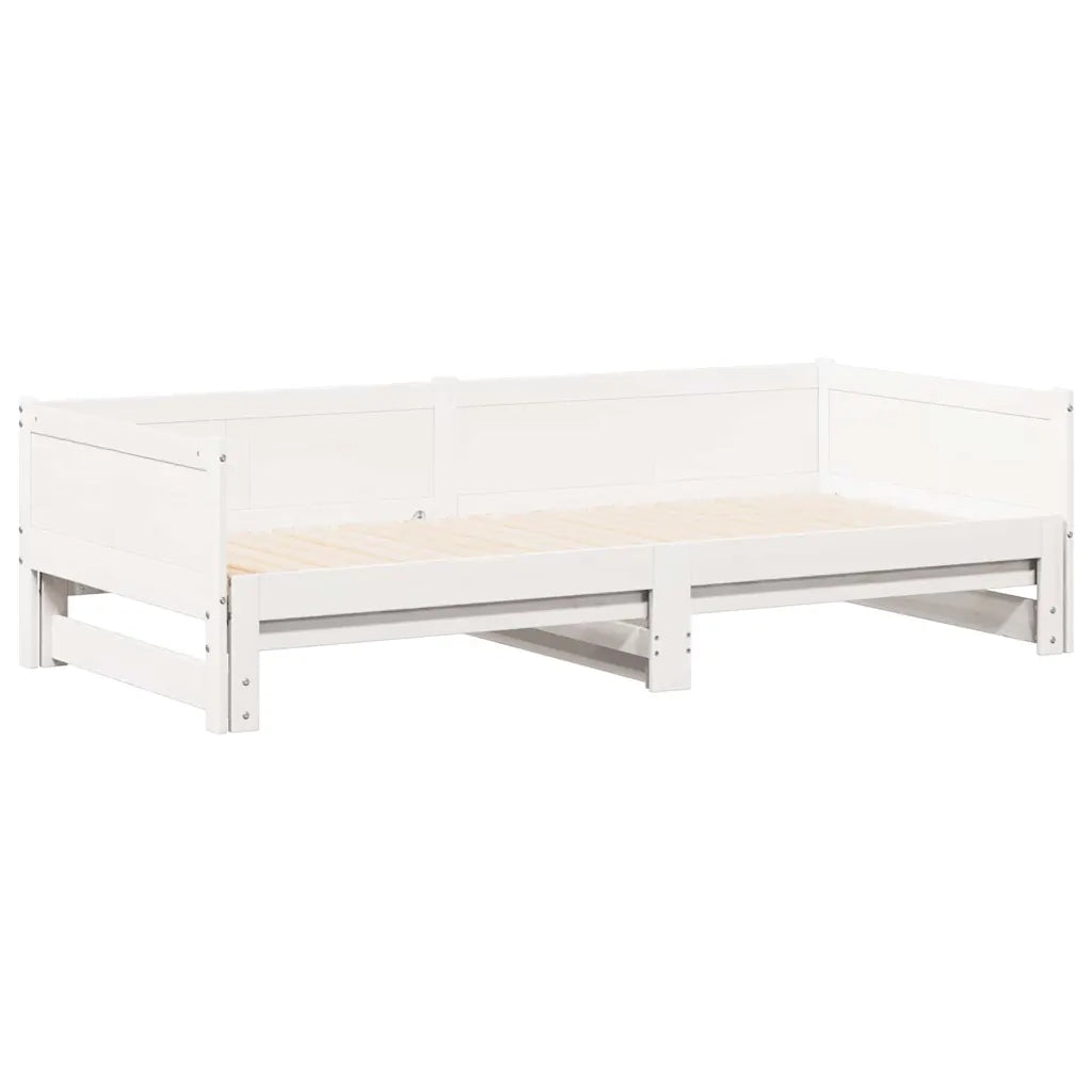 Letto matrimoniale | Letto per adulti | Letto Giorno Estraibile Bianco 203,5 x 184 x 56,5 cm