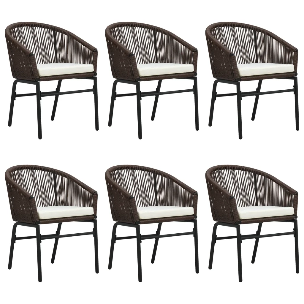 Set Mobili da Pranzo da Giardino 7 pz Marrone cod mxl 38723