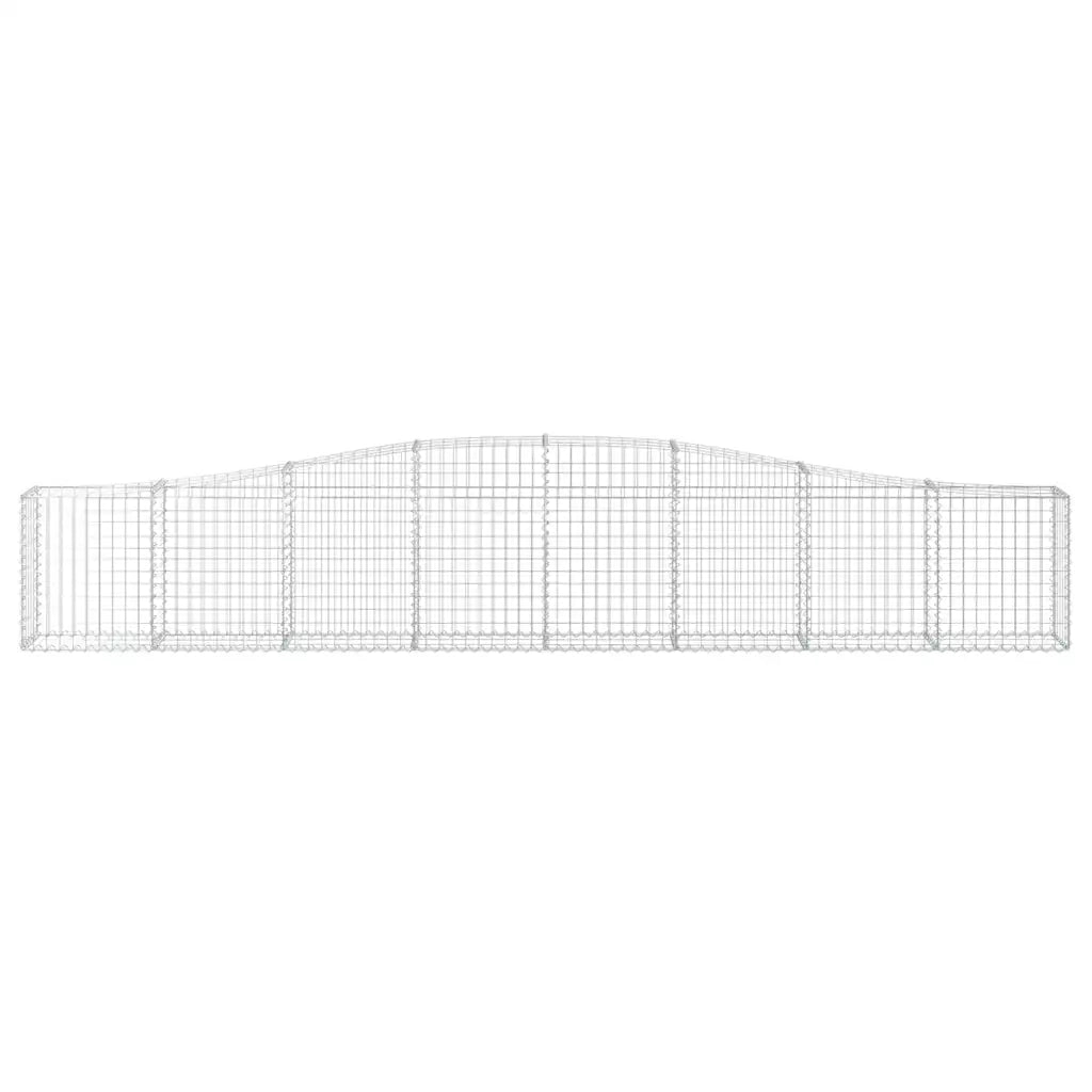 Cesti Gabbioni ad Arco 3 pz 400x30x60/80 cm Ferro Zincato 3145801