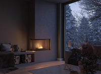 Bruciatore a Bioetanolo per Camini 40x8x20 cm 1L Simple Box 400 Nero