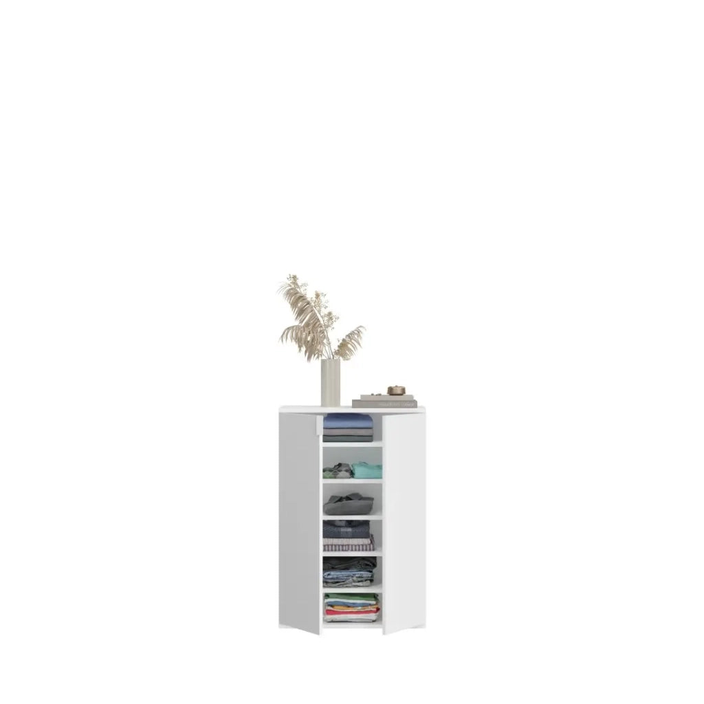 Buffet BODITE – 3 porte – Bianco lucido – Design compatto e moderno