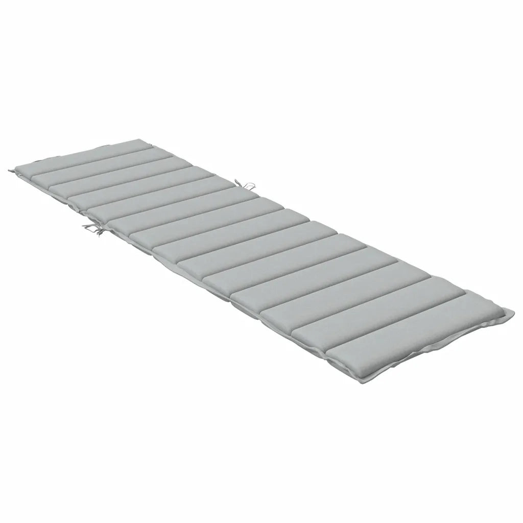 Cuscino per Lettino Prendisole Grigio Chiaro Mélange 200x50x4cm 4002498