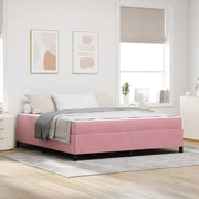 Struttura del letto con materasso Rosa 180 x 200 cm Tessuto