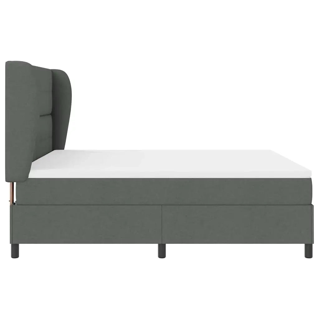 Letto a molle con materasso Grigio scuro 180 x 200 cm Tessuto 3340579