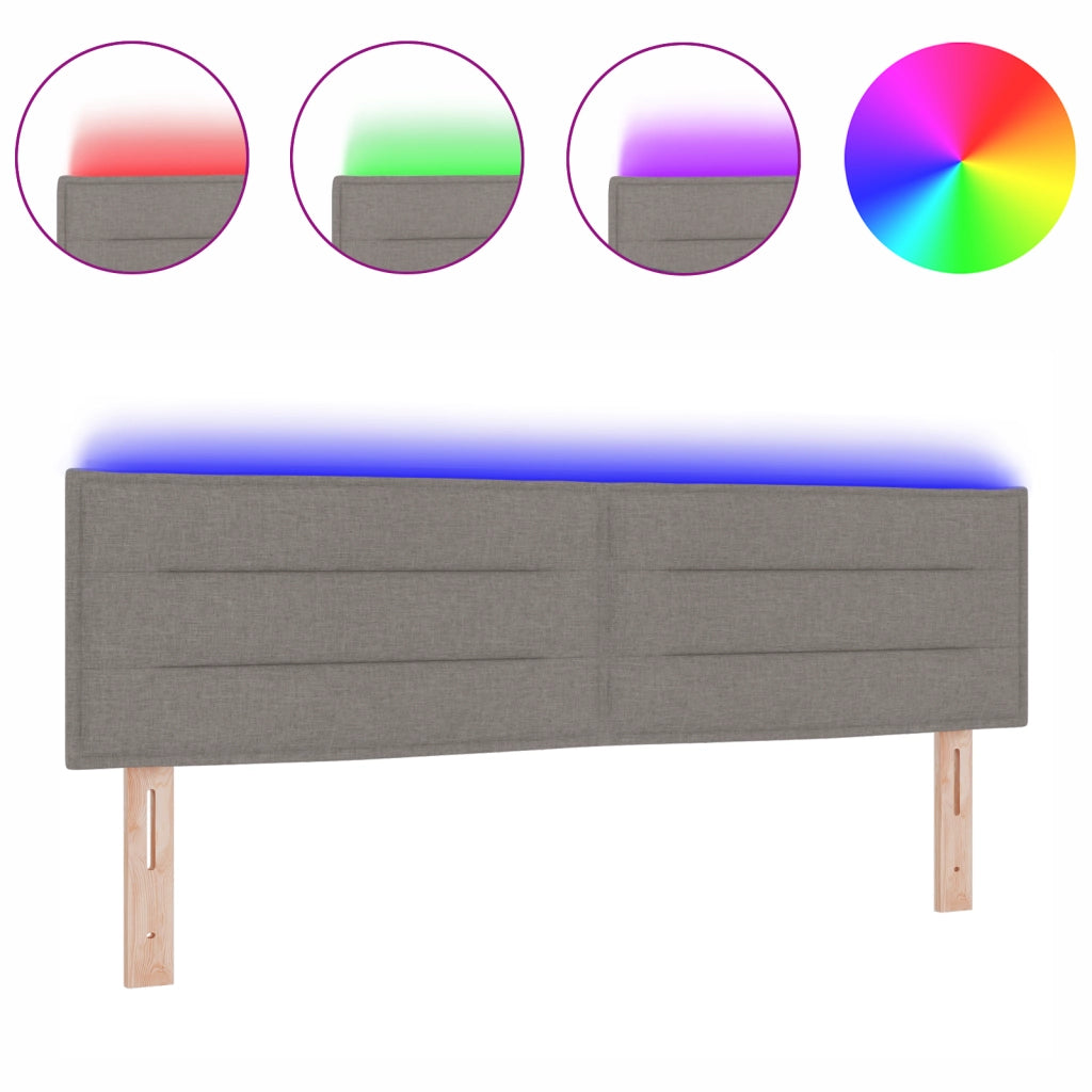 Testata LED Design Linee Tortora 72 cm Tessuto