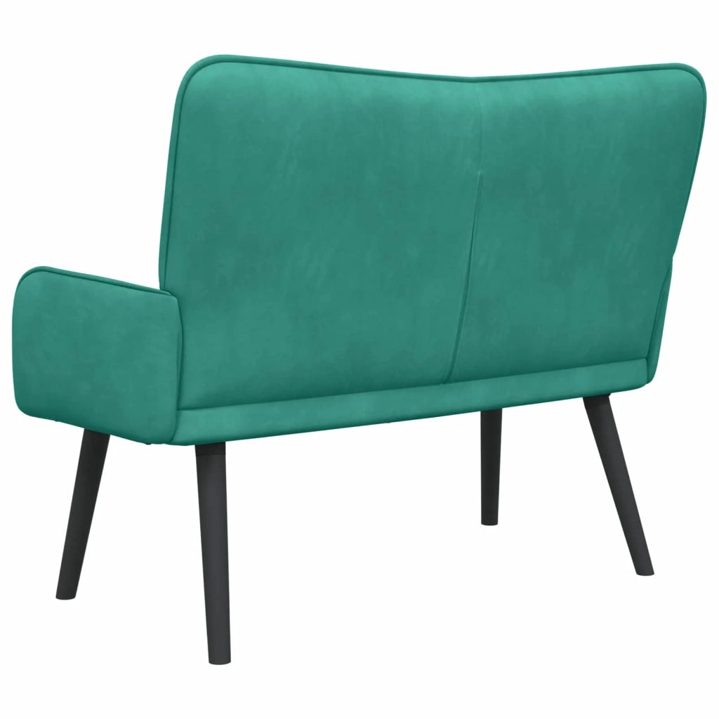 Sofa a Due Posti Turchese 115 x 61 x 87 cm Velluto 42028959