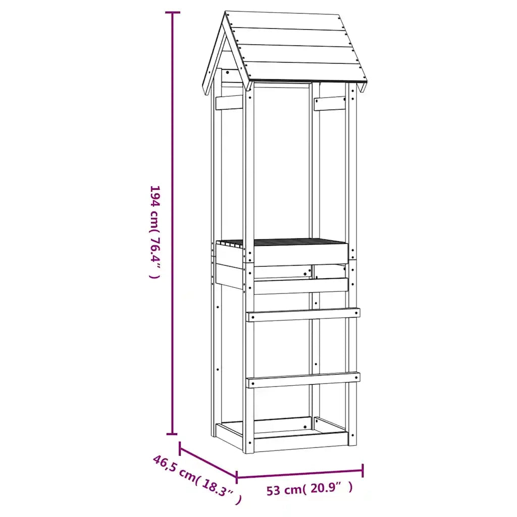 Torre da Gioco 53x46,5x194 cm in Legno Massello di Douglas 826527