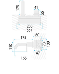 Rubinetto Da Parete Rea Argon Nickel Brush + Box