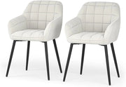 sedie Relio, Beige, 53.5 x 55.5 cm Set di 2, con piedini antiscivolo e superficie facile da pulire